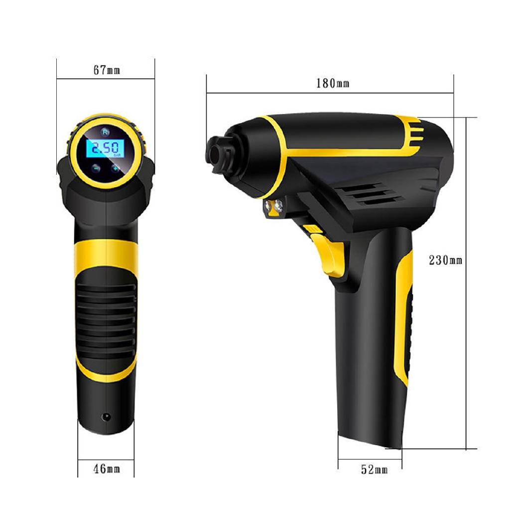 12V 150PSI Cordless Handheld Air Inflatable Pump 120W Emergency Car Tyre Inflator Pump LCD Digital 2200mAh USB Charging