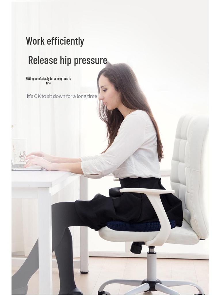 Ademend Visco-elastisch Kussen voor Kantoorstoel en Auto - Verlicht Ongemak door Lang Zitten