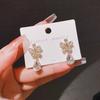 Drop Flower Earrings for Women, Korean Elegant Design