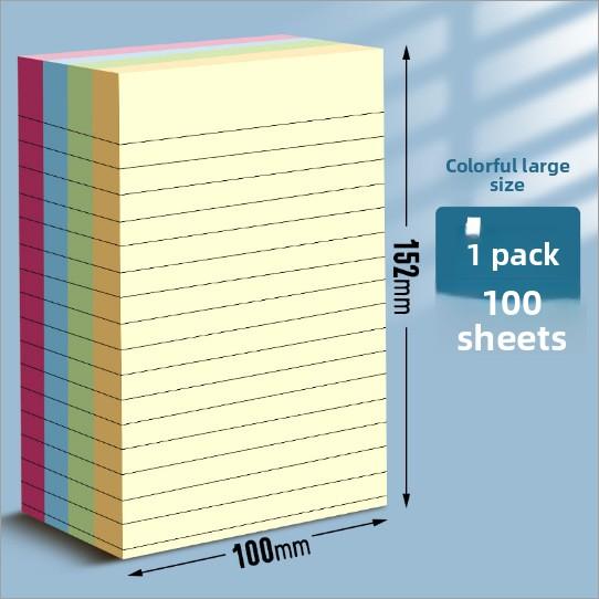 Blocs-notes adhésifs de haute qualité pour le bureau, l'étude, étiquettes de marquage colorées, assortiment de 100 feuilles