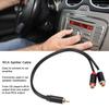2PCS Plug and Play 1 Male to 2 Female 0.3m/11.8in for RCA Y Adapter Cable  Audio Video