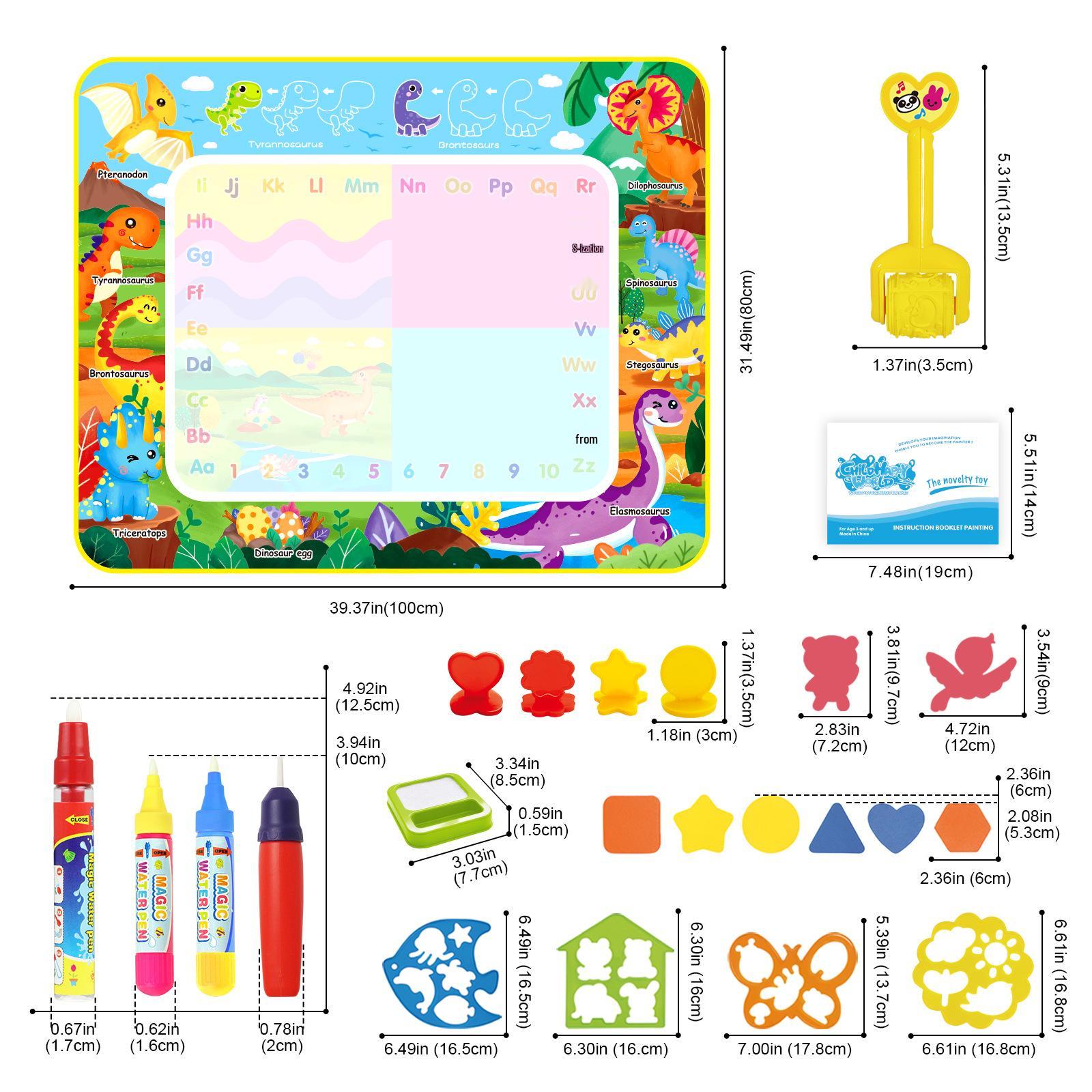

Children s Water Painting Canvas, Clear Doodle Mat, Early Education Toy, Multiple Styles