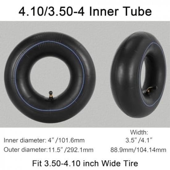 2x 11X4.00-4 Inner Tube TR87 Valve for Tractor Lawn Mower Generator Hand Truck