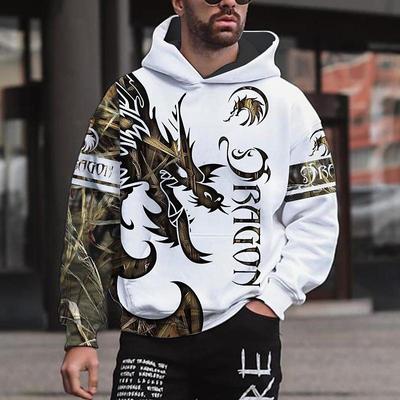 Nový High Street Trend Šikanujúce Zviera 3D Potlač Pánska Personalizovaná Novinka Mikina s Kapucňou