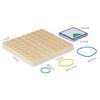 Montessori Small Geometry Nail Board: Creative Educational Toy for Kids - Wooden Mathematics Set with Nails.