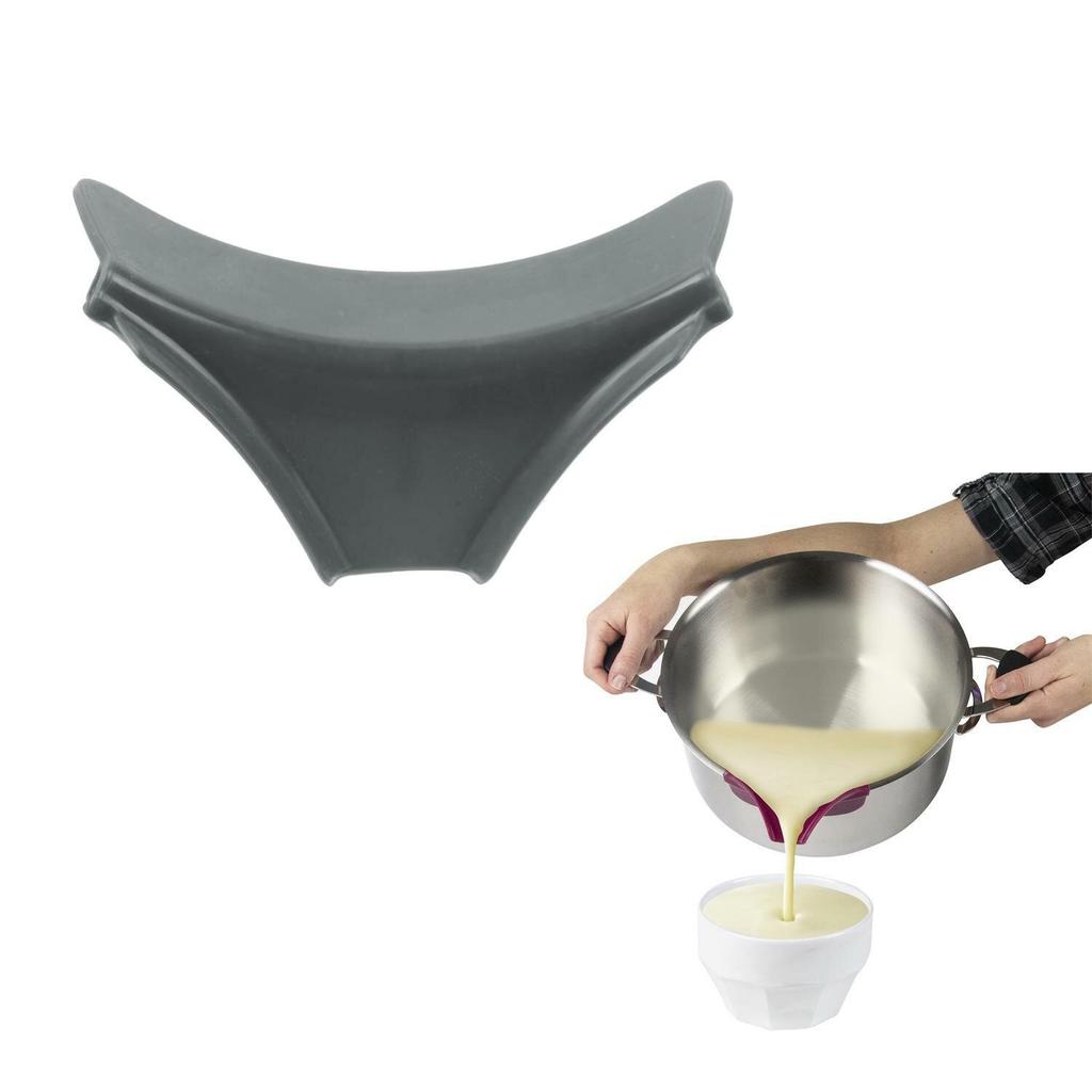 Pot Funnel, Silicone, Black, Temperature Resistant