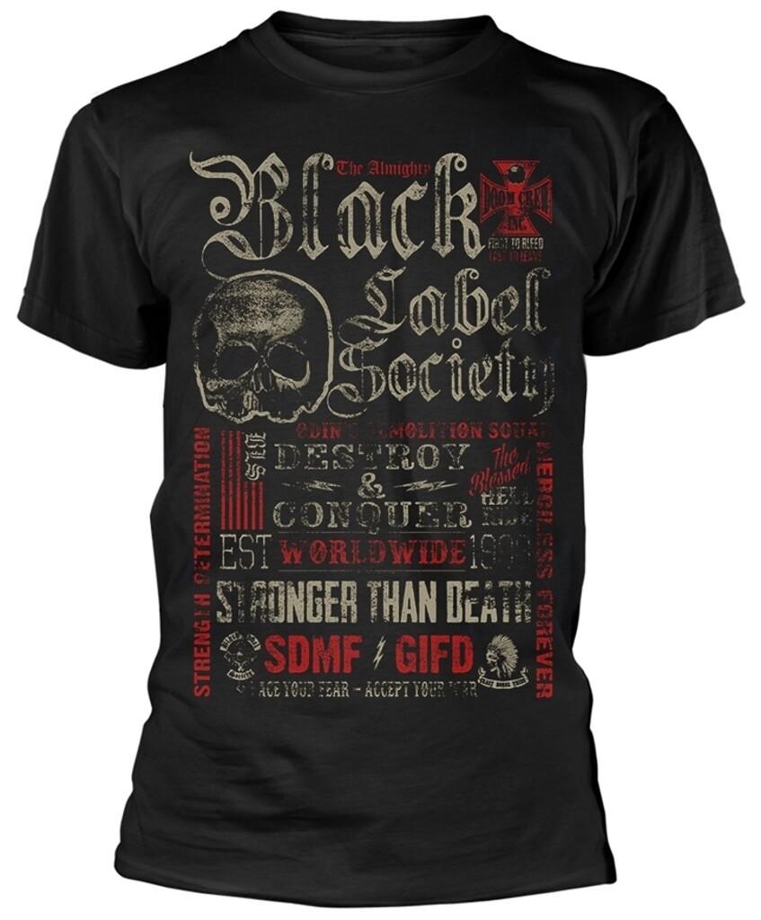 Black Label Society Destroy Conquer T-shirt NEW OFFICIAL M