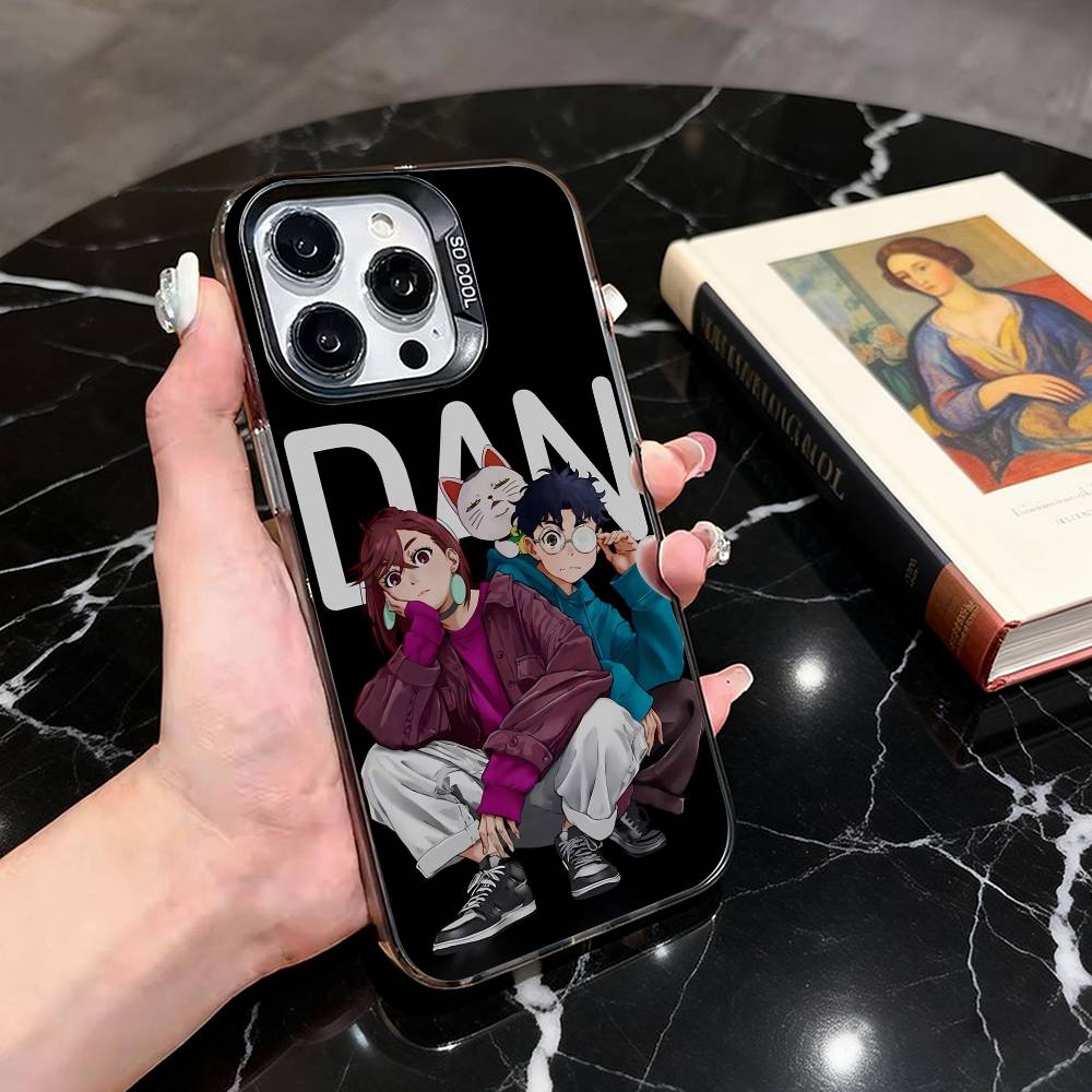 D-Dandadan M-Momoi Ayase Ken Takakura Phone Case For iPhone 17,16,15,14,13,12,11 Plus,Pro Max,Colored Silver Plated Inside Cover