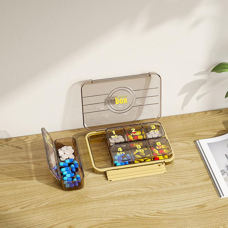 7-Day Travel Pill Organizer: Large Print, Three Daily Reminders for Elderly