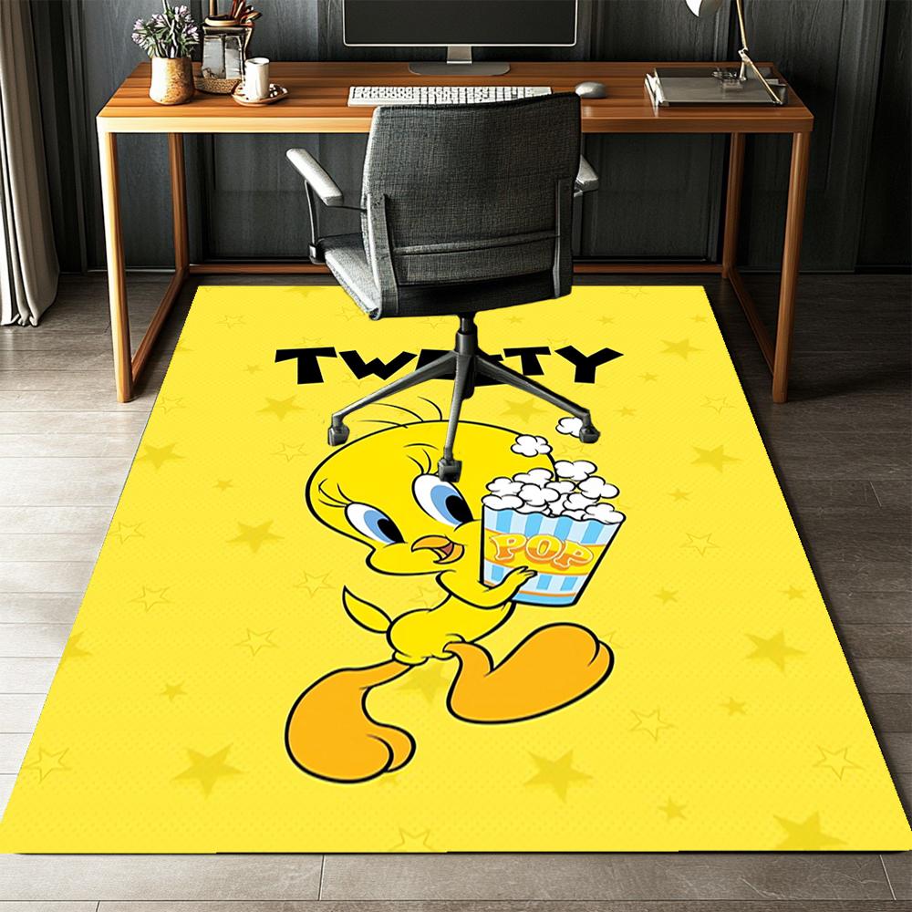 Tweety Bird Printed Carpet,Rug,for Office Chair Living Room Bedroom Kitchen Room Decor Gifts.