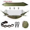 3-in-1 Outdoor Double Hammock with Anti-Rollover, Quick-Open Swing, Mosquito Net & Sunshade for Camping