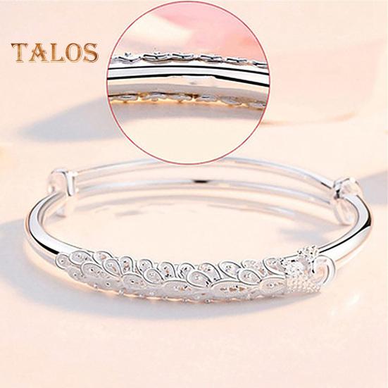 Women Bangle Copper Silver Color Curved Adjustable Smooth Polished Luster Wrist Jewelry Anniversary Birthday Gift Lightweight Bangle