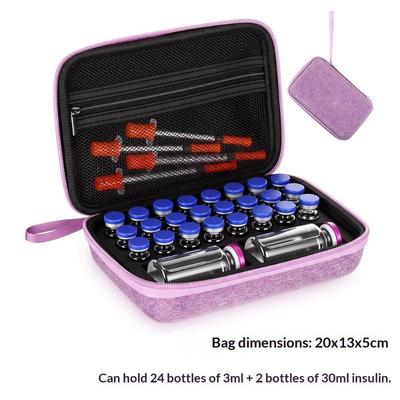 Eva Portable Insulin Vials Storage Case Resistant Waterproof Insulin Organizer Diabetics-Large Capacity Protector Storage Boxes