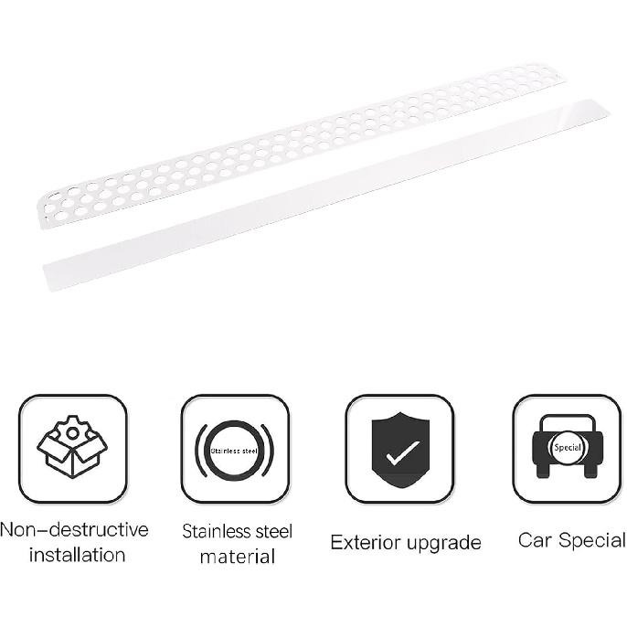GrillSpoiler Bumper Vent i Rustfritt Stål med Honningkake-netting passer til Hummer H3 2005-2009, Ventilasjonsgitter Deksel