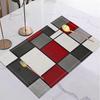 6 Piece Plaid Pattern Geometric Aesthetic Placemat Waterproof Dinning Table Mat  Festive