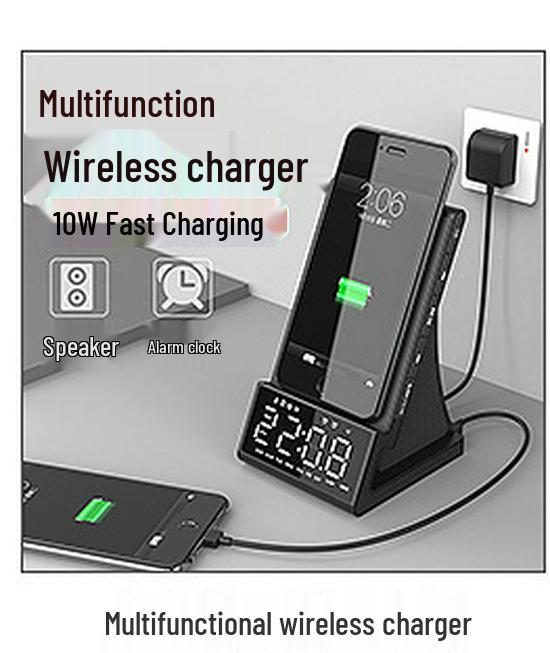 K11 Wireless Alarm Clock: Bluetooth Speaker, LED Mirror, USB Phone Charging, Smart Radio