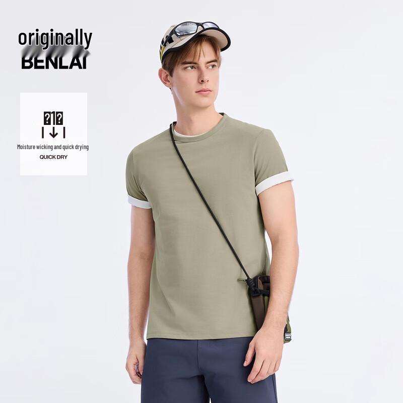 Benlai Men s Casual Quick-Dry Short-Sleeve T-Shirt S