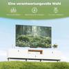 200 Cm TV Cabinet for TVs Up To 90 Inches, 2 Cabinet Compartments, Open Shelf, Drawer, 8 Legs, Chipboard, White