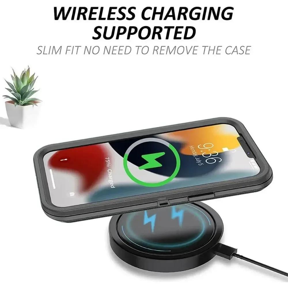 3 In 1 Hybrid Heavy Duty Armor Case for IPhone 16 Pro Max 15 14 13 12 11 Shockproof Cover for IPhone 7 8 Plus X XS Max XR Otter Case Box Cover