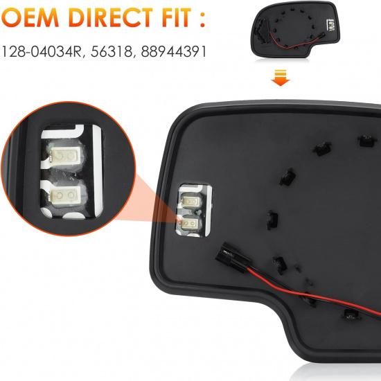 Left Drive+Passenger Right Side Mirror Replacement Glass Compatible With 2003-2006 Chevrolet Silverado Suburban Tahoe GMC Sierra Yukon Heated Mirror
