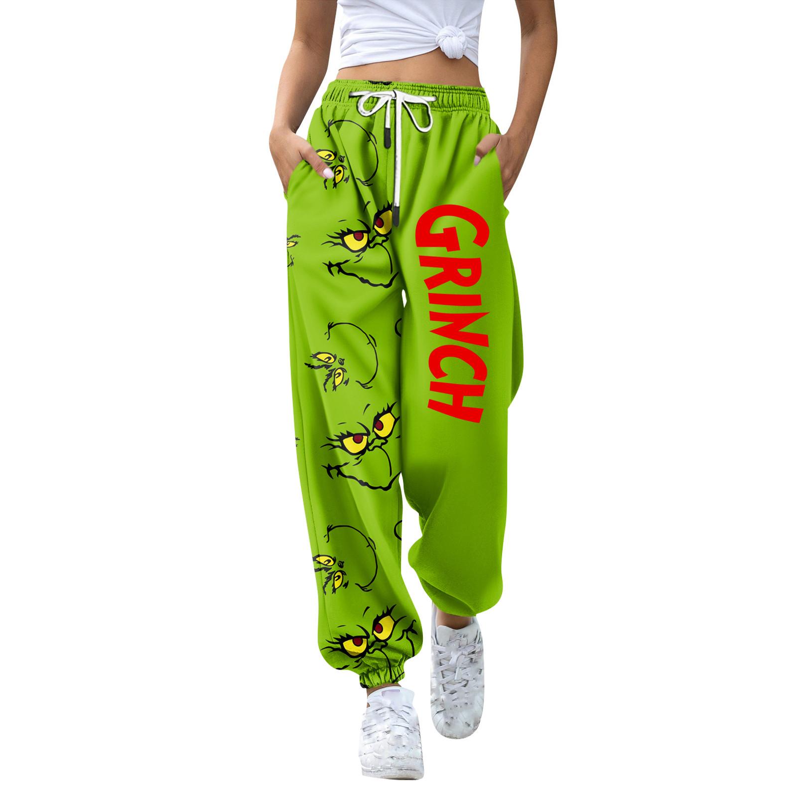 

Женские модные рождественские свободные однотонные повседневные спортивные брюки с завязками на талии XXXL красный