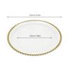 25Pcs 13Inch Plastic Round Dinner Plate with Gold Beaded for Home Wedding Kitchen Birthday Shower Party Dinner Table Supply