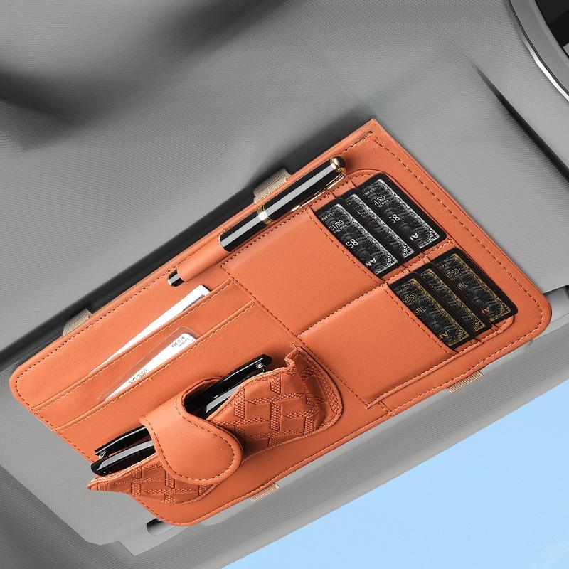 Car Visor Glasses Clip Car Multi-function Storage Box Bill Clip Car Multi-function Storage Bag Sunglasses Clip