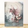 Picture Deer Rabbit Angle Wing Animal Abstract Sweet Living Room Home Decor Poster Print Nordic Canvas Painting Girl Bedoom Wall