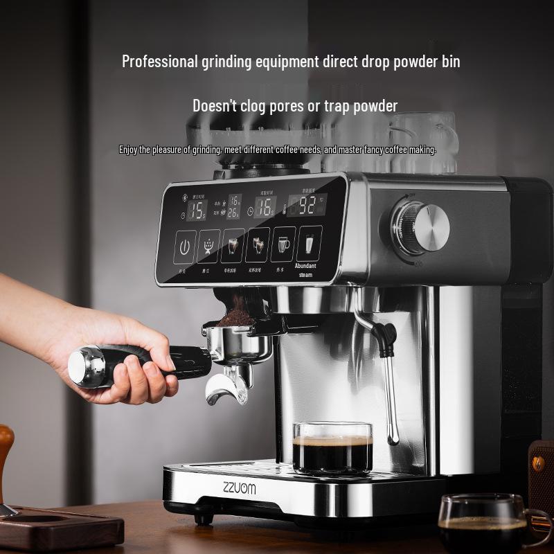 Smart Espresso Machine with Integrated Grinder & Milk Frother