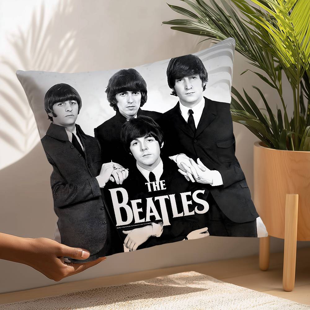 The B-beatleS-Band Pillow Case Plush Fabric Soft Pillowcase Double Sided Print Cushion Cover Household