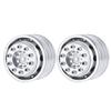 TRZX Aluminum Front Wheel Hub Rim Upgrade Parts for 1/14 Tamiya Trailer Tractor Truck RC Car (2 Pieces)