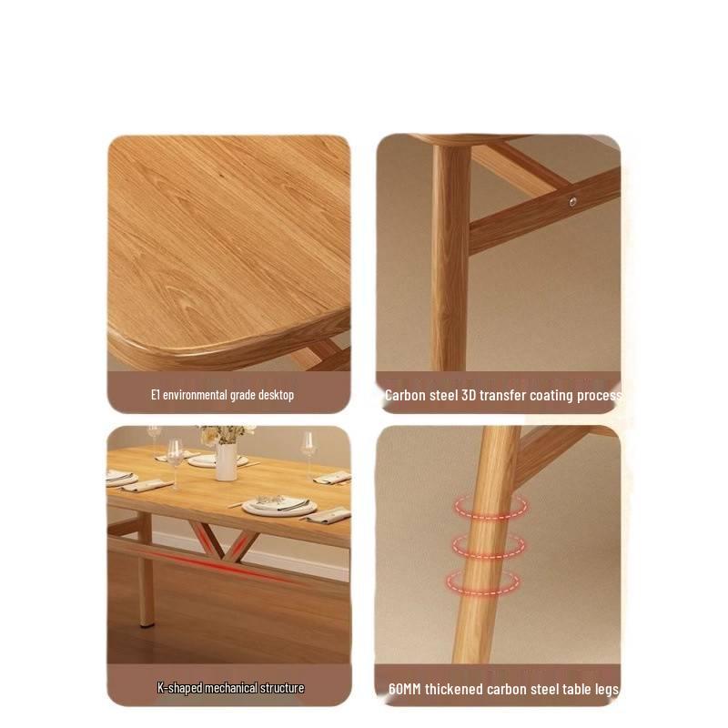 Compact Rectangular Dining Table for Home, Apartment, Restaurant, or Cafe