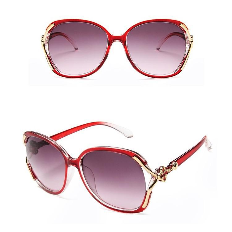 Sunglasses, Four-Leaf Clover Premium Sense Big Frame Ins Model Tide Shade