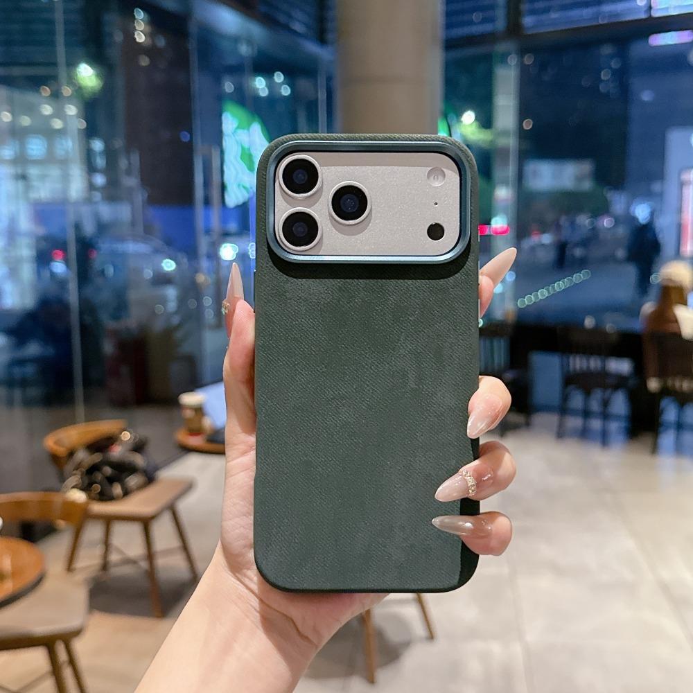 Full Coverage Microfiber Protective Mobile Case for For Iphone 17 17E 16 1 14 13 Pro Max With Wireless Charging,Metal Camera Lens