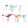 100Pcs Diamond Head Pin Pear Shaped Straight Colored Transparent for Floral Bouquets Sewing