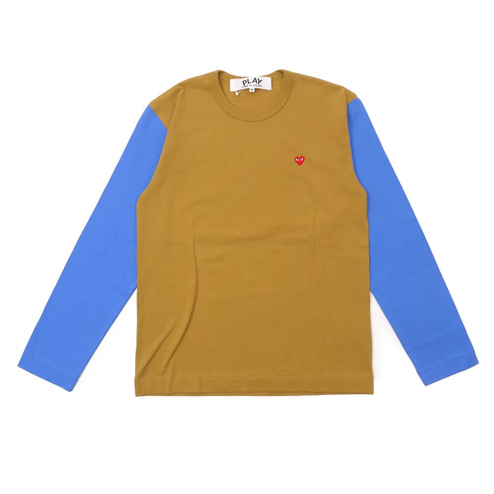 

COMME des MENS Футболка с длинным рукавом в виде маленького красного сердца OLIVExBLUE [PLAY GARCONS] L/S Футболка [средний размер]