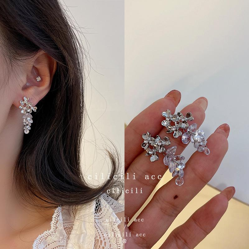 Pendientes de botón de esmalte coreano minimalistas retro en forma de corazón con perlas