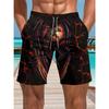 Men's Essential Casual Shorts Outdoor Wear Creative Fun Colorful 3D Printed Shorts Loose Casual Plus Breathable Cool Summer Versatile Shorts