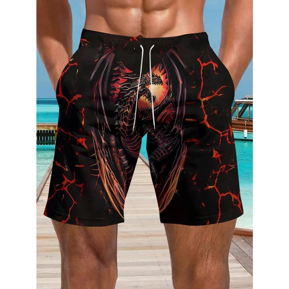 Men's Essential Casual Shorts Outdoor Wear Creative Fun Colorful 3D Printed Shorts Loose Casual Plus Breathable Cool Summer Versatile Shorts