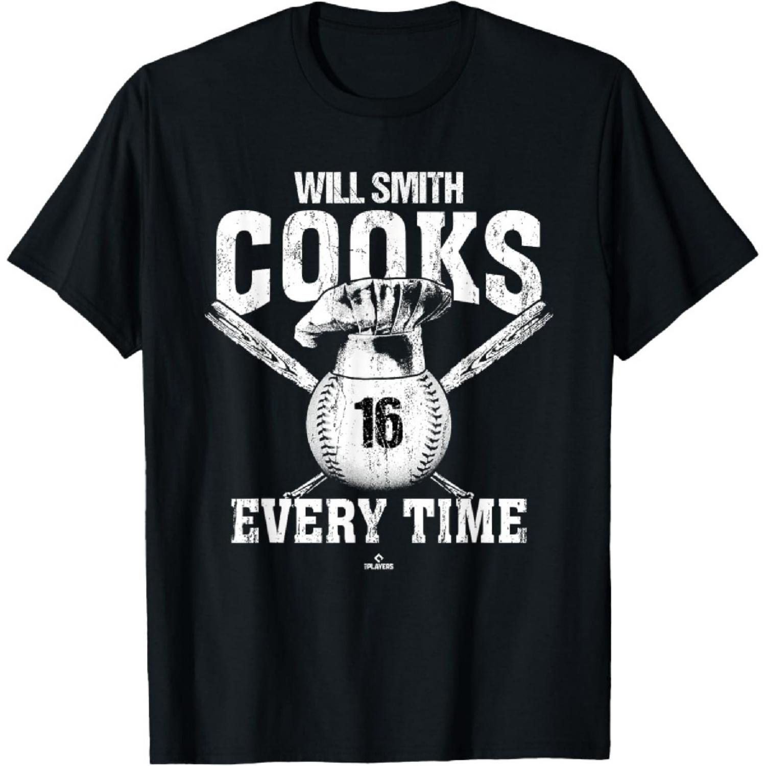 

Cooks Every Time Will Smith Los Angeles Baseball MLBPA T-Shirt S