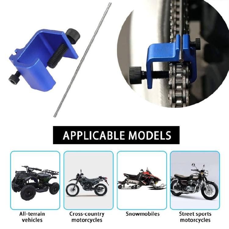 Aluminum Alloy Motorbike Chain Sprocket Alignment Tool Universal Chain Adjuster for Long Lasting Performances Enduring