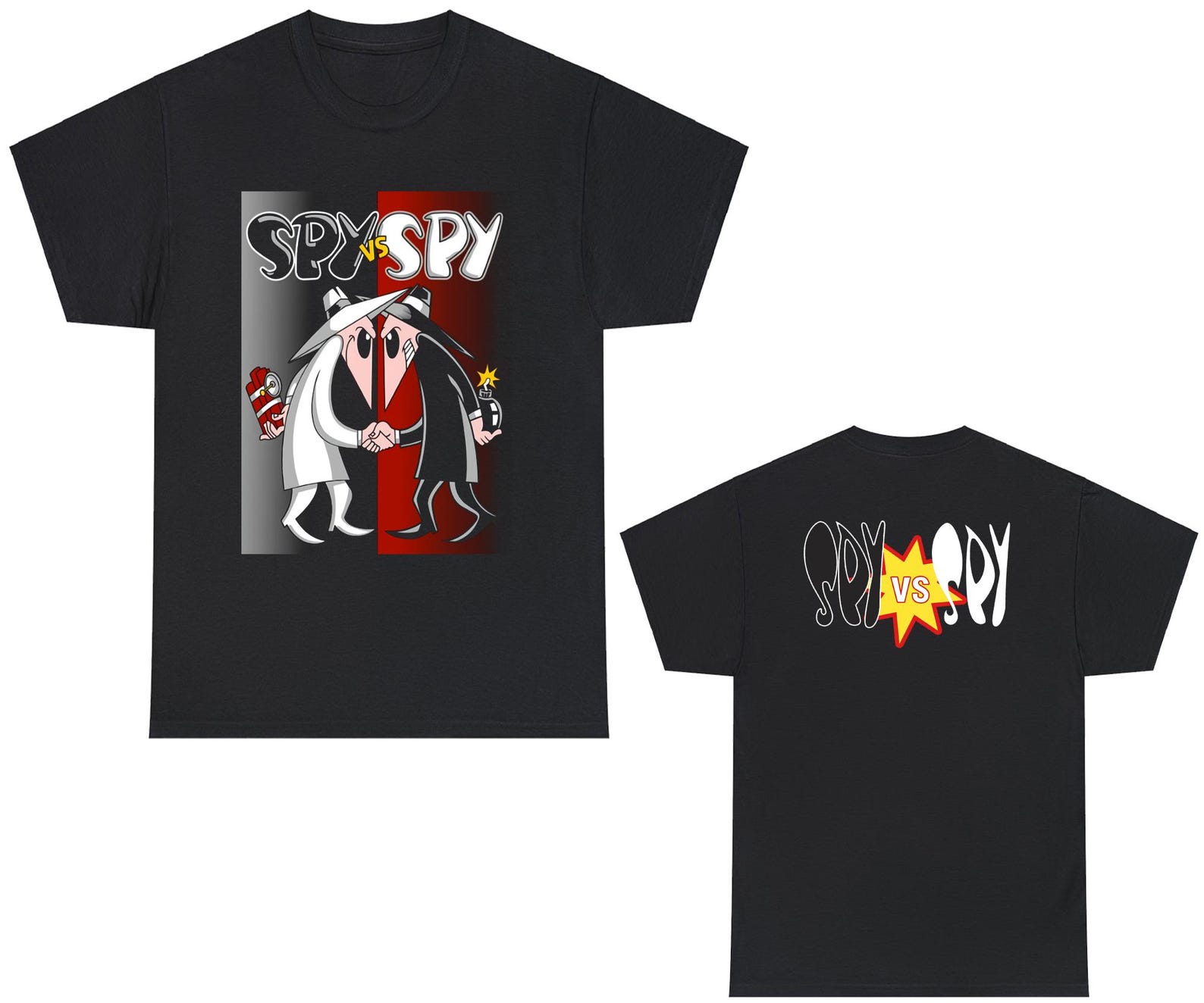 Spy vs Spy Black Navy T-Shirt Size S to 5XL 2XL