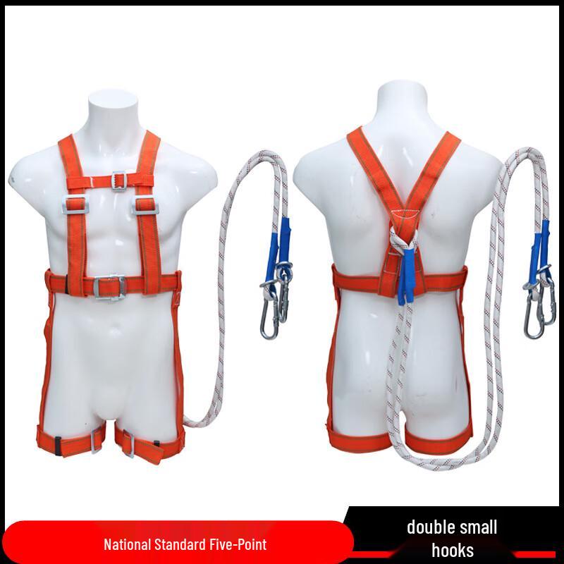 OLOMM Full Body Safety Harness with Double Hooks Full Body Type