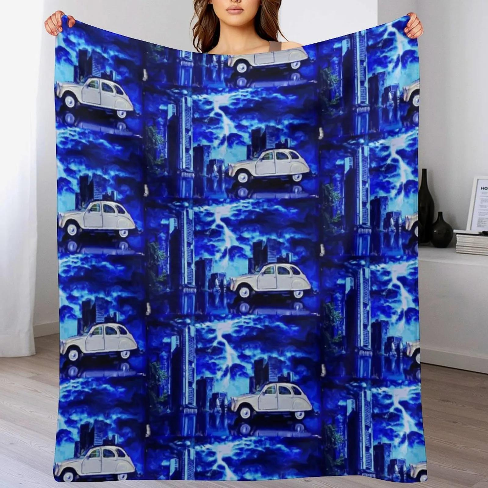 

Midnight 2CV Throw Blanket warm for winter anime Winter beds Sleeping Bag Blankets 30x40in