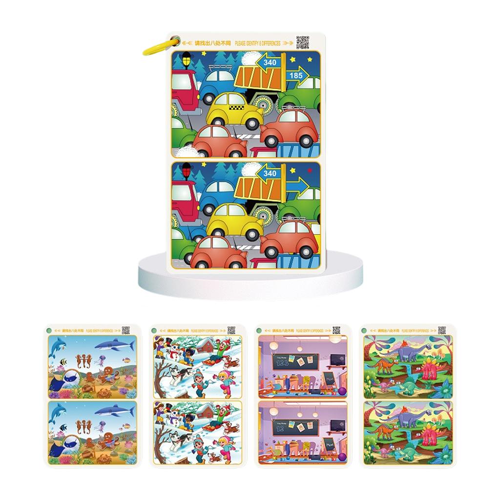 32 Cards Focus Training Spot The Difference Game For Kids Aged 3 And Up Find The Difference Cards for Observation Skills