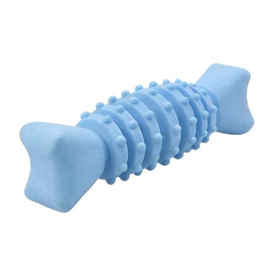 Pet Chew Toy Fish Bone Shape Food Grade TPR Spiral Texture Dog Boredom Buster Toy Food Grade Tear-resistant Dog Toy