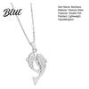 Couple Fish Necklace Double Rhinestone Pendant Lightweight Hypoallergenic Women Jewelry
