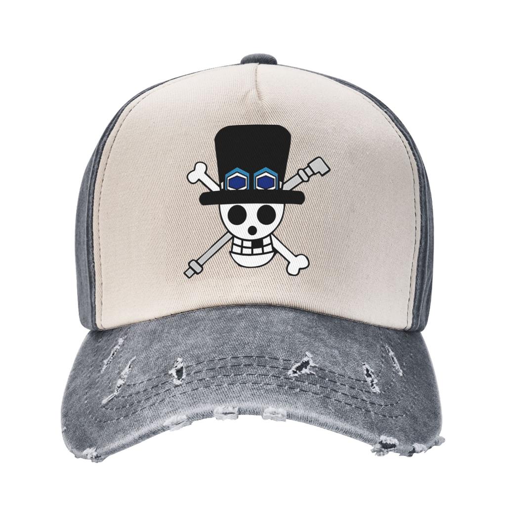 Hip Hop Tony Tony Chopper One Piece Flag Baseball Cap Distressed Denim Snapback Cap Outdoor Summer Adjustable Fit Caps Hat