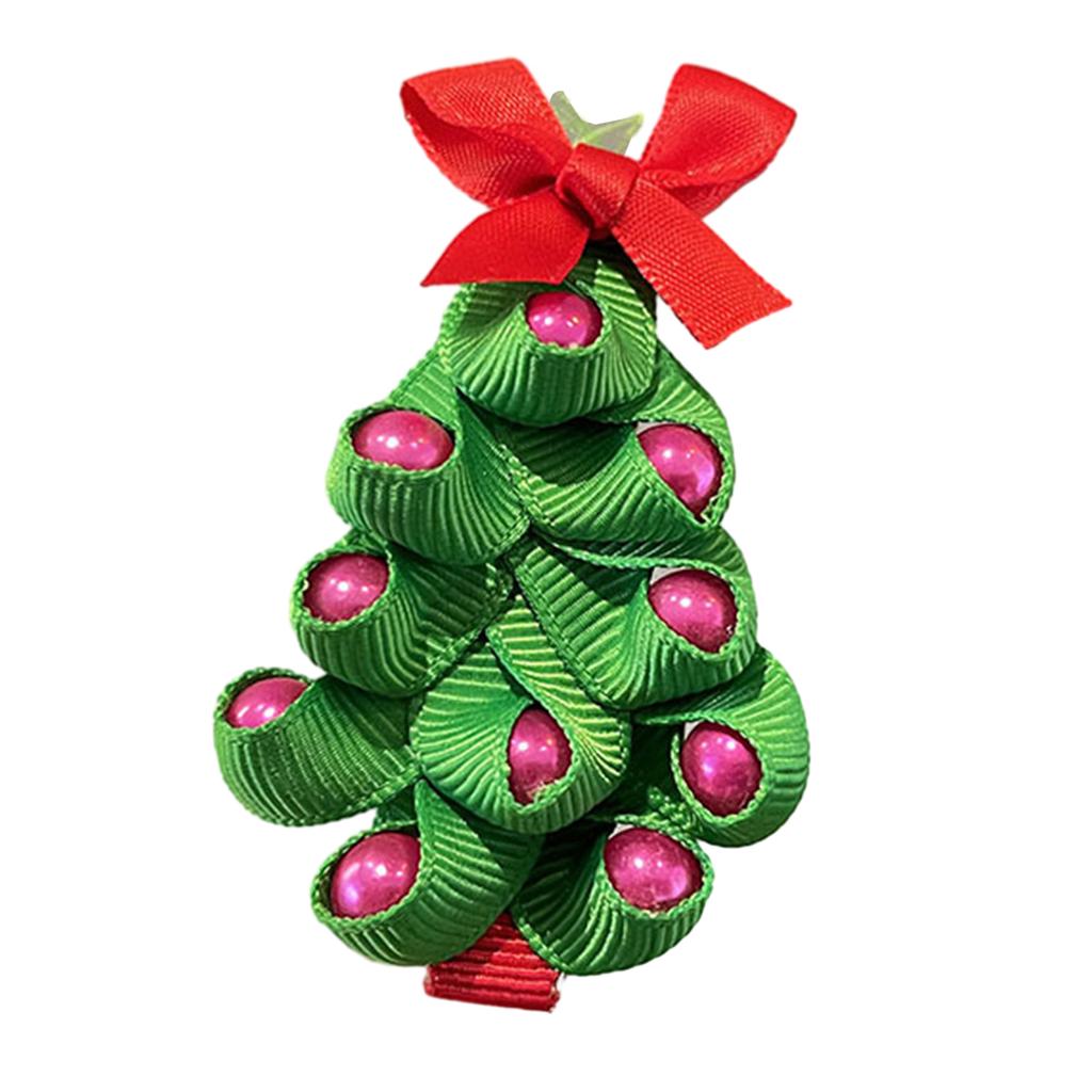 Cute Christmas Tree Hairpins Hot Girls Glitter Christmas Tree Hair Clip Festival Hair Clip for Woman Ponytail Hair Clip