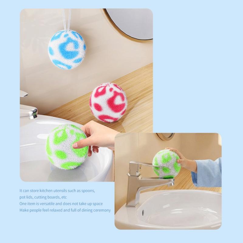 Soft Desktop Cleaning Ball No Shedding Cleaning Tool Washbasin Faucet Brushed Bathtub Wash Basin Cleaning Ball For Home